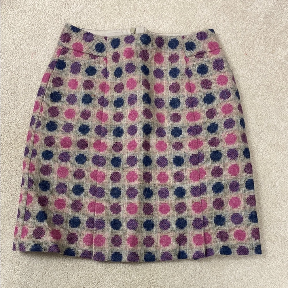 Boden Polka Dot Wool Skirt